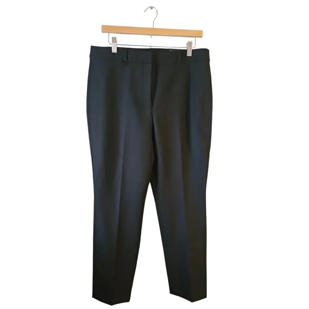 WHBM Elle Slim Trouser Comfort Stretch Pants black sz 12 new $99 WP104